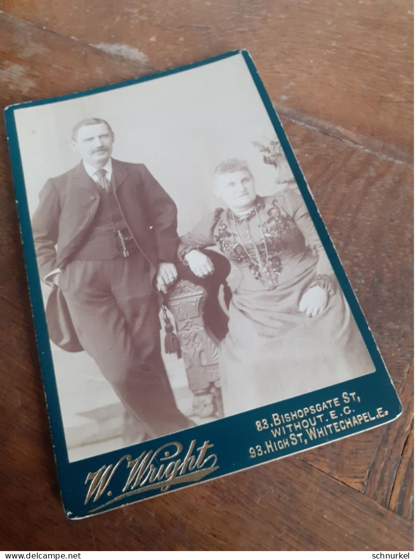 GREATBRITAIN - UK - ENGLAND - LONDON - WITHOUT.E.C. - WHITECHAPEL.E. - W. WRIGHT - OLDER COUPLE POSING - AELTERES PAAR - Places