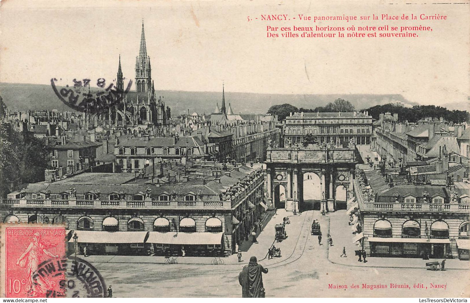 FRANCE - Nancy - Vue Panoramique Sur La Place De La Carrière - Vue D'ensemble - Animé - Carte Postale Ancienne - Nancy