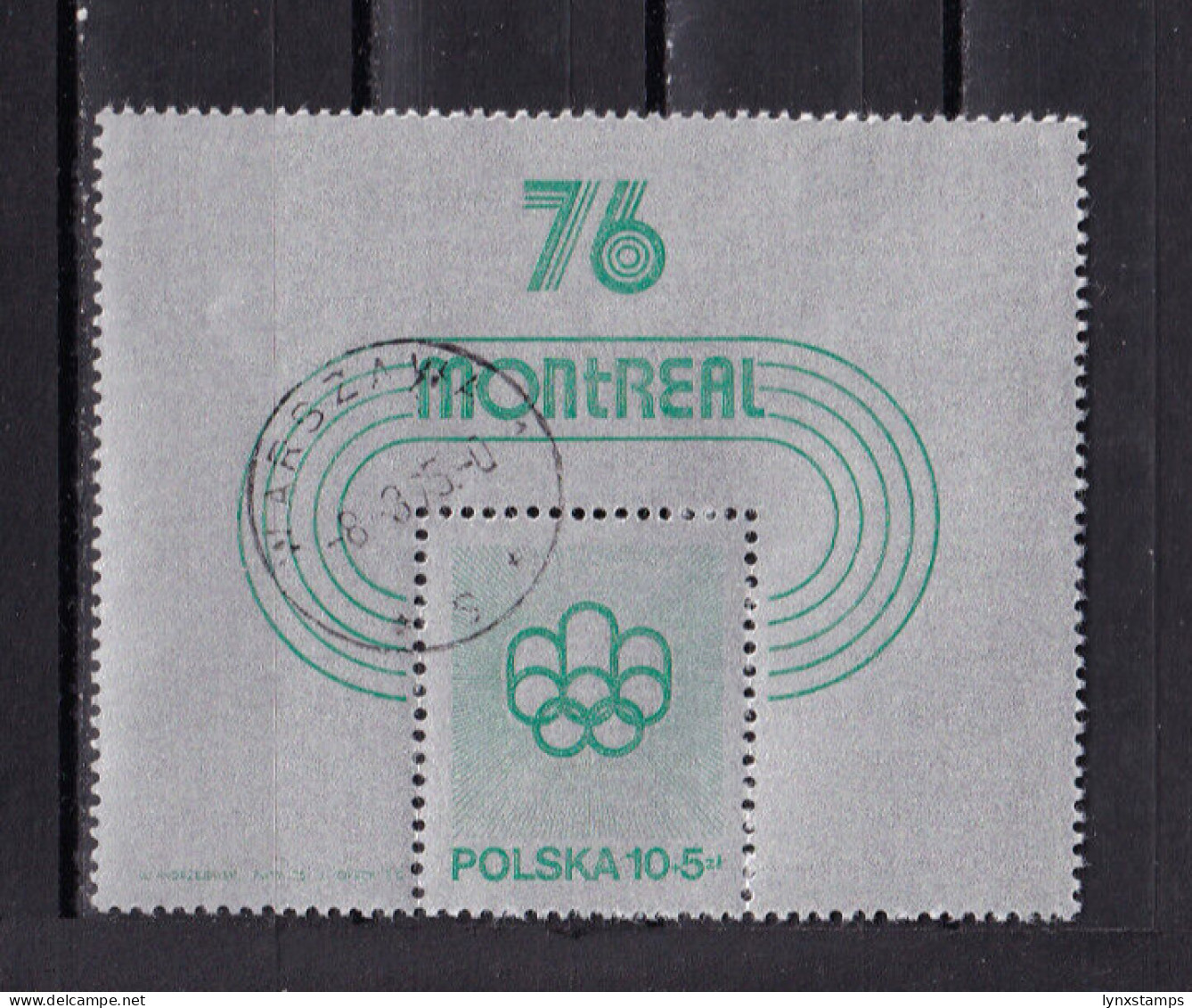 LI03 Poland Summer Olympic Games 1976 - Montreal Used Mini Sheet - Ete 1976: Montréal