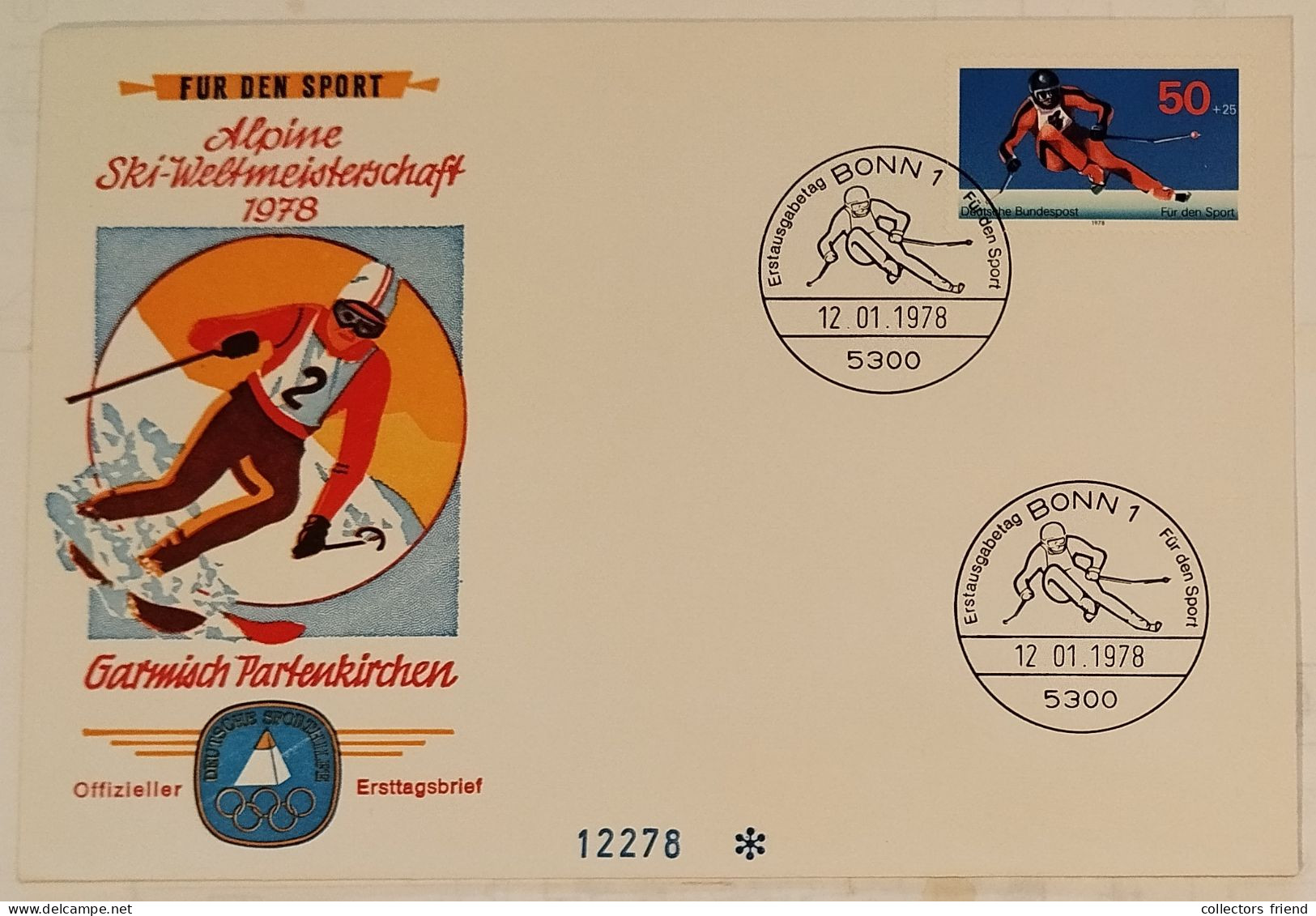 Germany - FDC 1978 - Sport - Alpine Ski World Cup - Ski