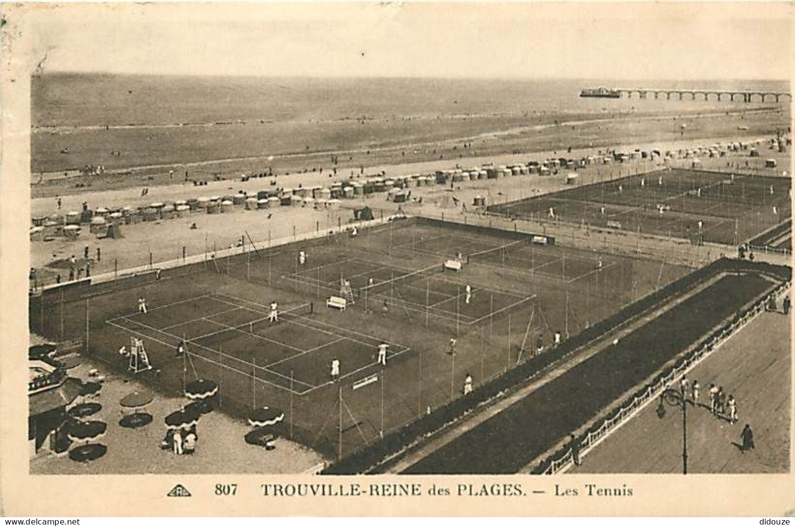14 - Trouville - Les Tennis - Animée - CPA - Etat Abimée Au Niveau Du Timbre Décollé ( Affinée ) - Voir Scans Recto-Vers - Trouville