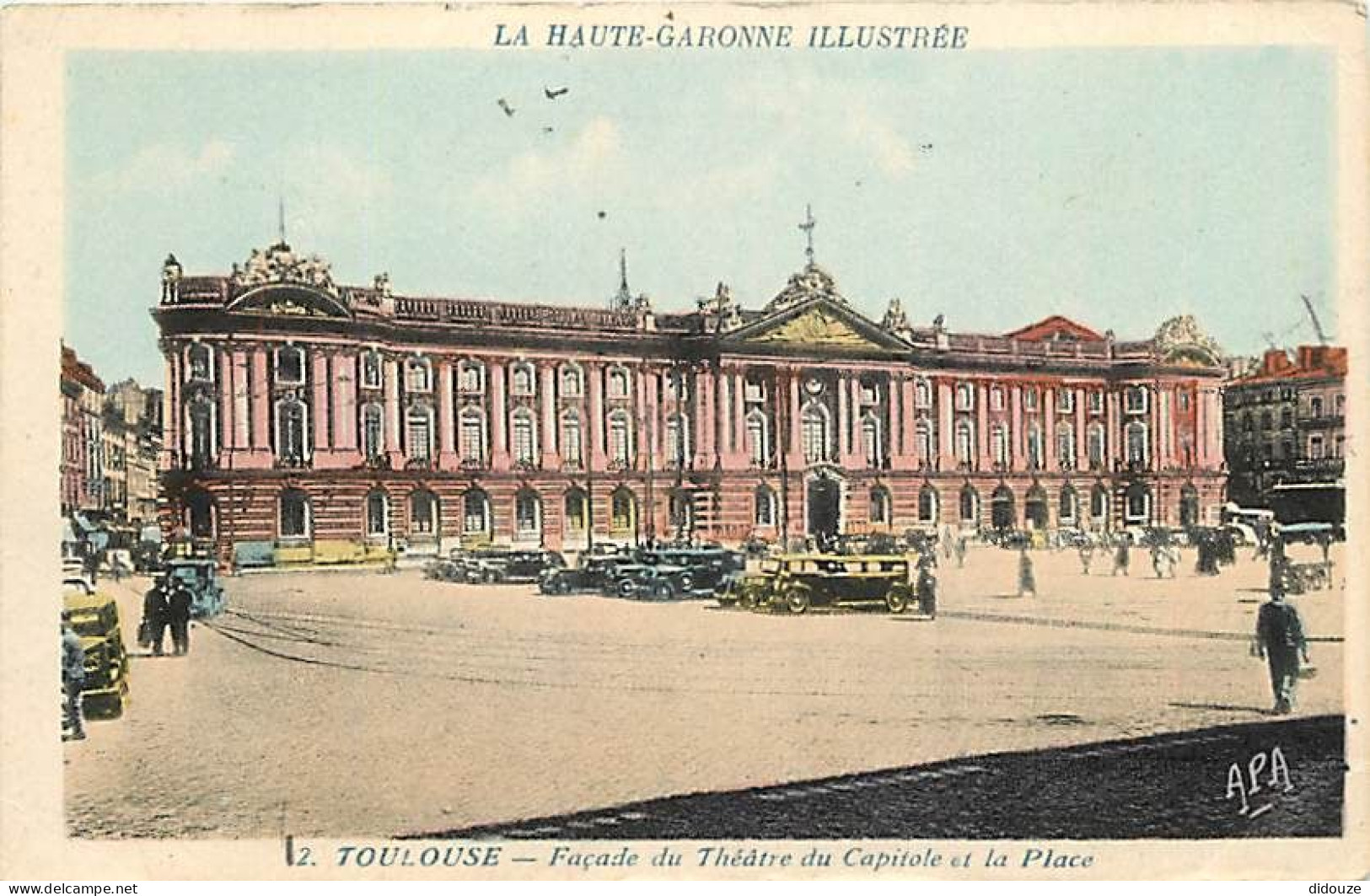 31 - Toulouse - Façade Du Théâtre Du Capitale Et La Place - Animée - Colorisée - Automobiles - CPA - Oblitération Ronde  - Toulouse