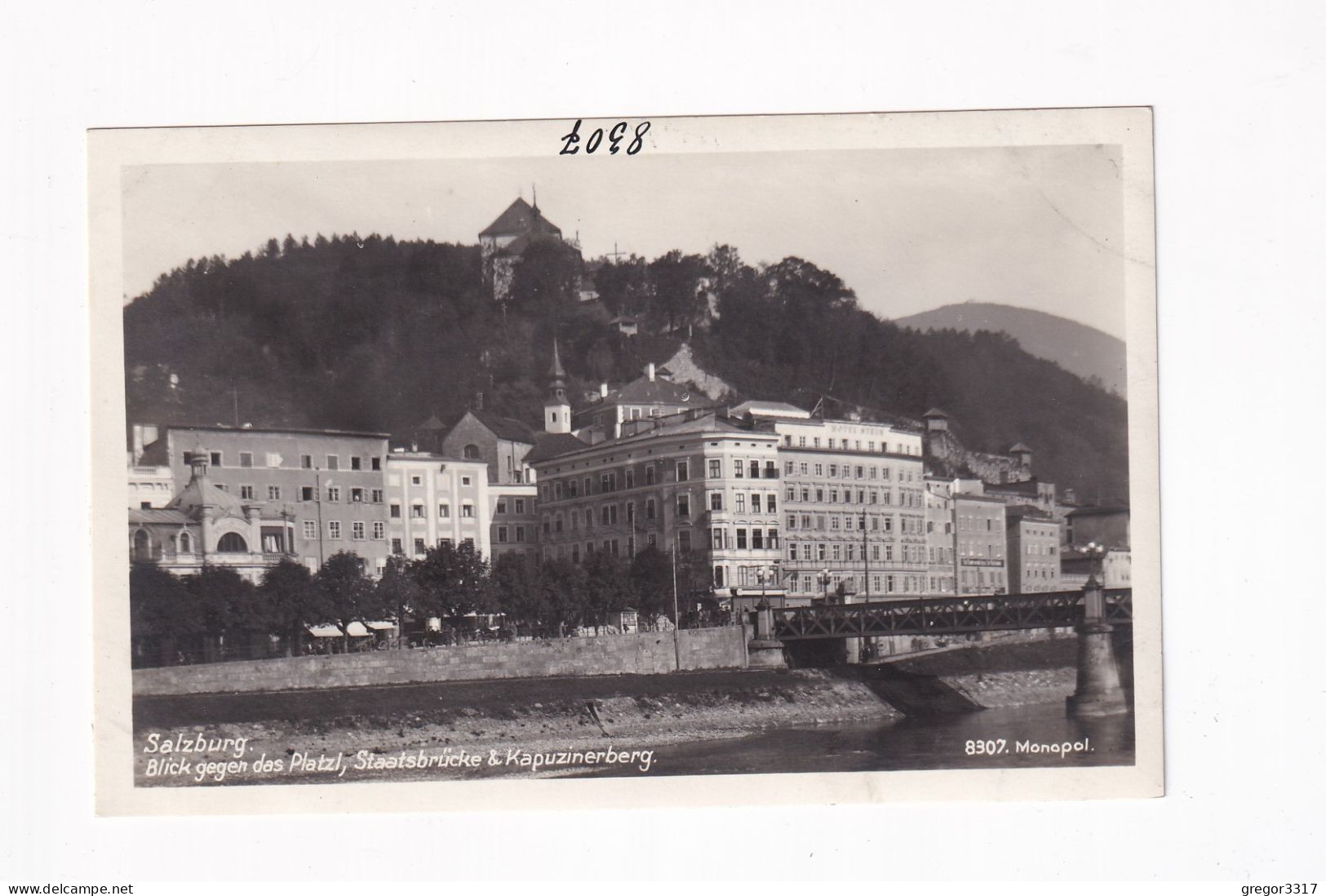 E6205) SALZBURG - Blick Gegen Das PLATZL Staatsbrücke U. Kapuzinerberg ALT ! 1930 - Other & Unclassified