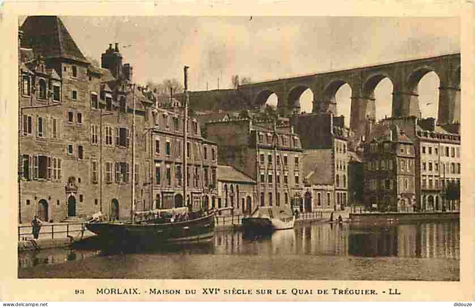 29 - Morlaix - Maison Du 16e Siècle Sur Le Quai De Tréguier - Animée - Bateaux - CPA - Voir Scans Recto-Verso - Morlaix