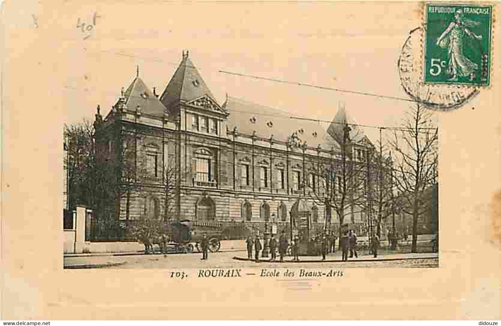 59 - Roubaix - Ecole Des Beaux Arts - Animé - CPA - Voir Scans Recto-Verso - Roubaix