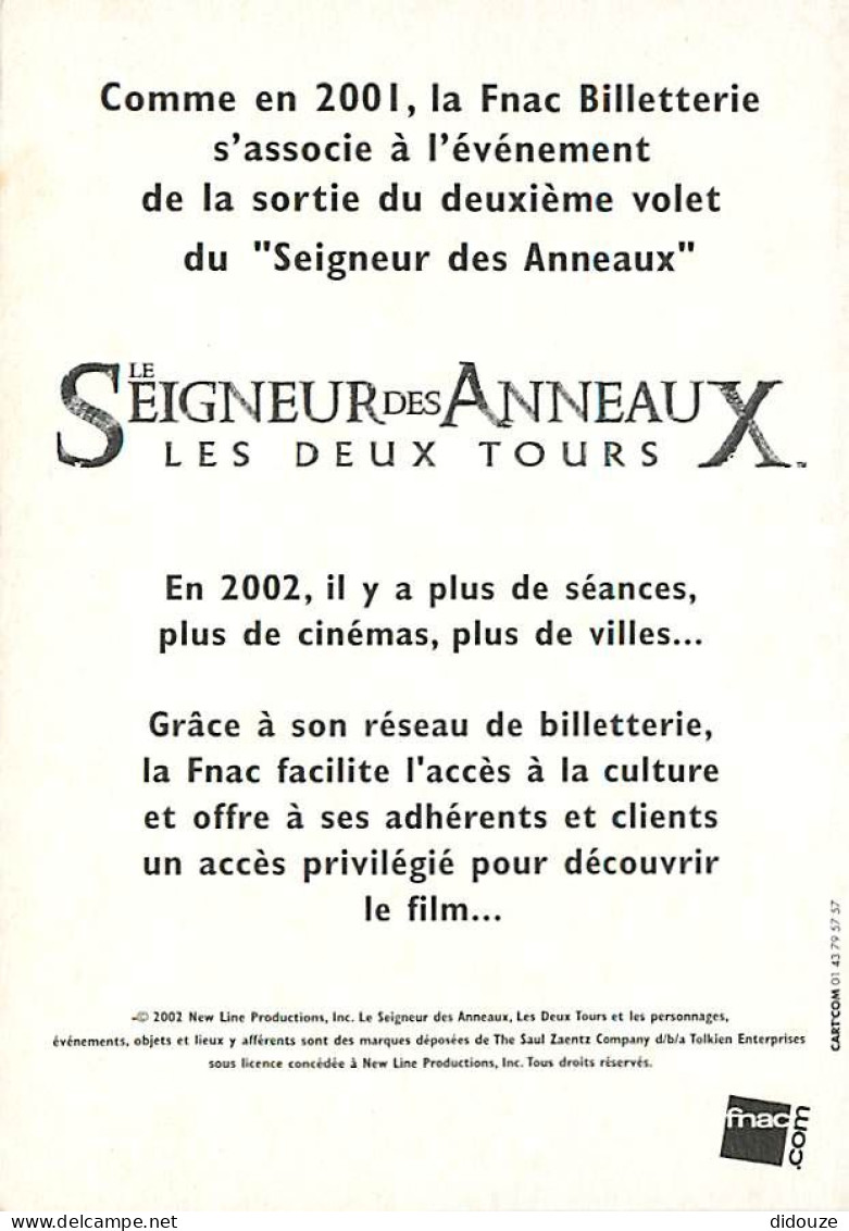 Cinema - Affiche De Film - Le Seigneur Des Anneaux - Les Deux Tours - Carte Neuve - CPM - Voir Scans Recto-Verso - Posters On Cards