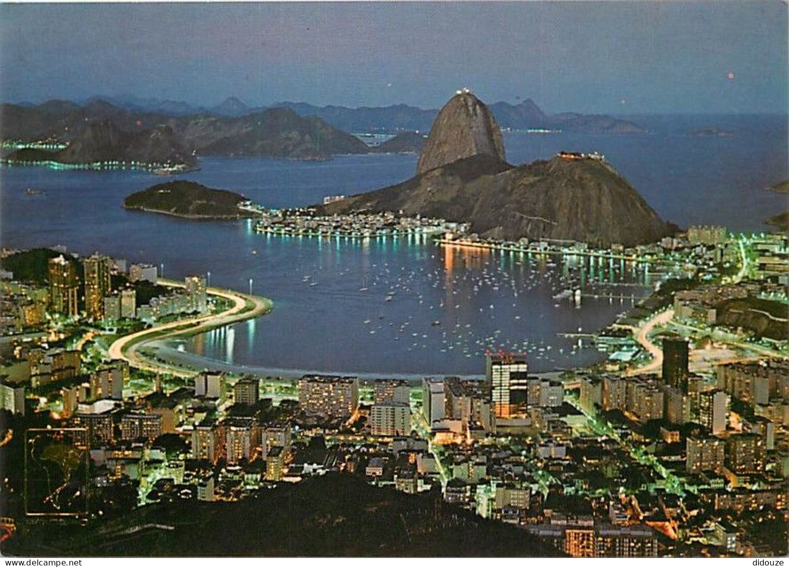 Brésil - Brasil - Rio De Janeiro - Vista Noturna - Enseada Do Botafogo E Pao De Açucar  - Nocturne View - Botafogo Bay A - Rio De Janeiro