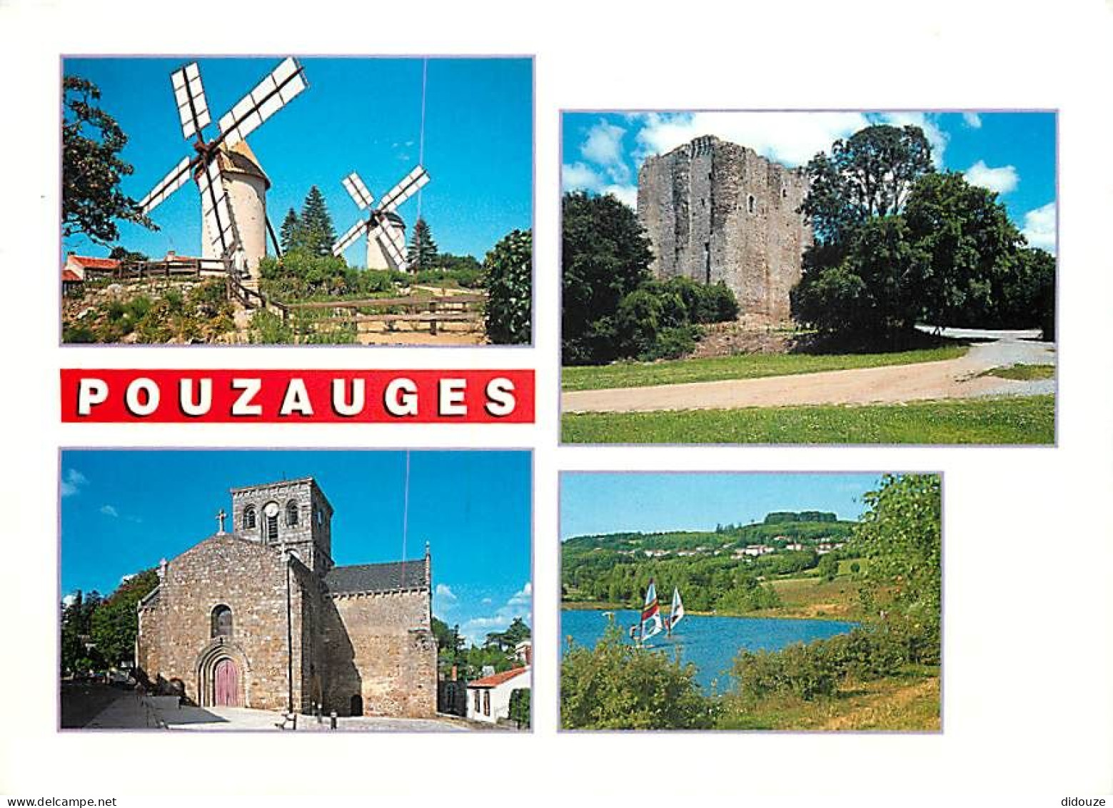 85 - Pouzauges - Multivues - Moulin à Vent - Flamme Postale De Pouzauges - CPM - Voir Scans Recto-Verso - Pouzauges