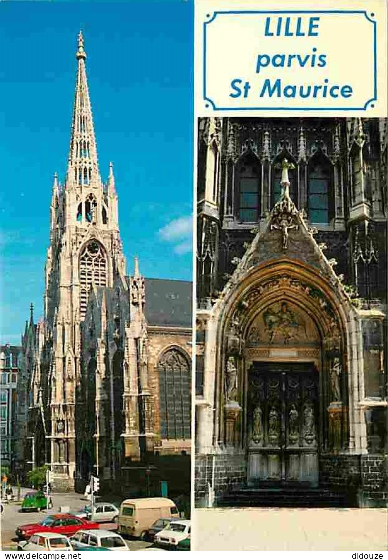 59 - Lille - Eglise Saint Maurice - Multivues - Automobiles - Carte Neuve - CPM - Voir Scans Recto-Verso - Lille