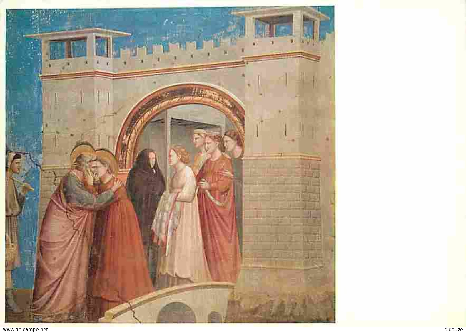 Art - Peinture Religieuse - Giotto - Cappella Degli Scrovegni - Incontro Alla Porta Aurea - CPM - Voir Scans Recto-Verso - Schilderijen, Gebrandschilderd Glas En Beeldjes