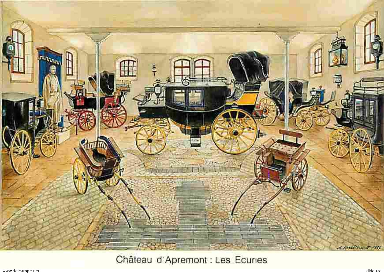 18 - Apremont - Château D'Apremont : Les Ecuries - Aquarelle D'A Serebriakoff - Art - Peinture - Carte Neuve - CPM - Voi - Altri & Non Classificati