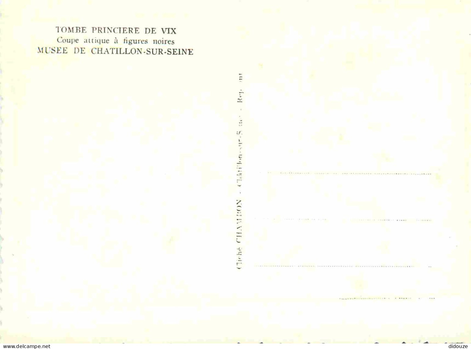 21 - Chatillon Sur Seine - Le Musée - Tombe Princière De Vix - Coupe Attique à Figures Noires - Art Antiquité - Carte De - Chatillon Sur Seine