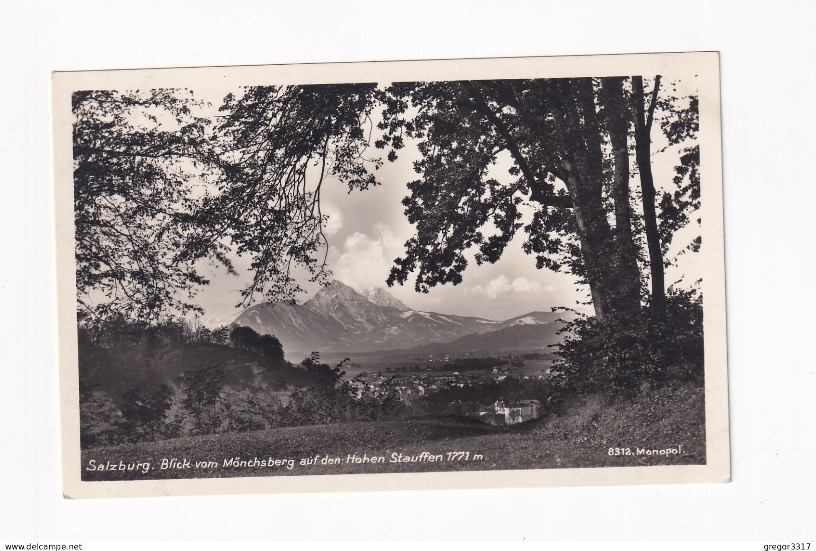 E6206) SALZBURG - Blick Vom Mönchsberg Auf Den Hohen Stauffen 1771m - Tolle Alte S/W FOTO AK - Other & Unclassified