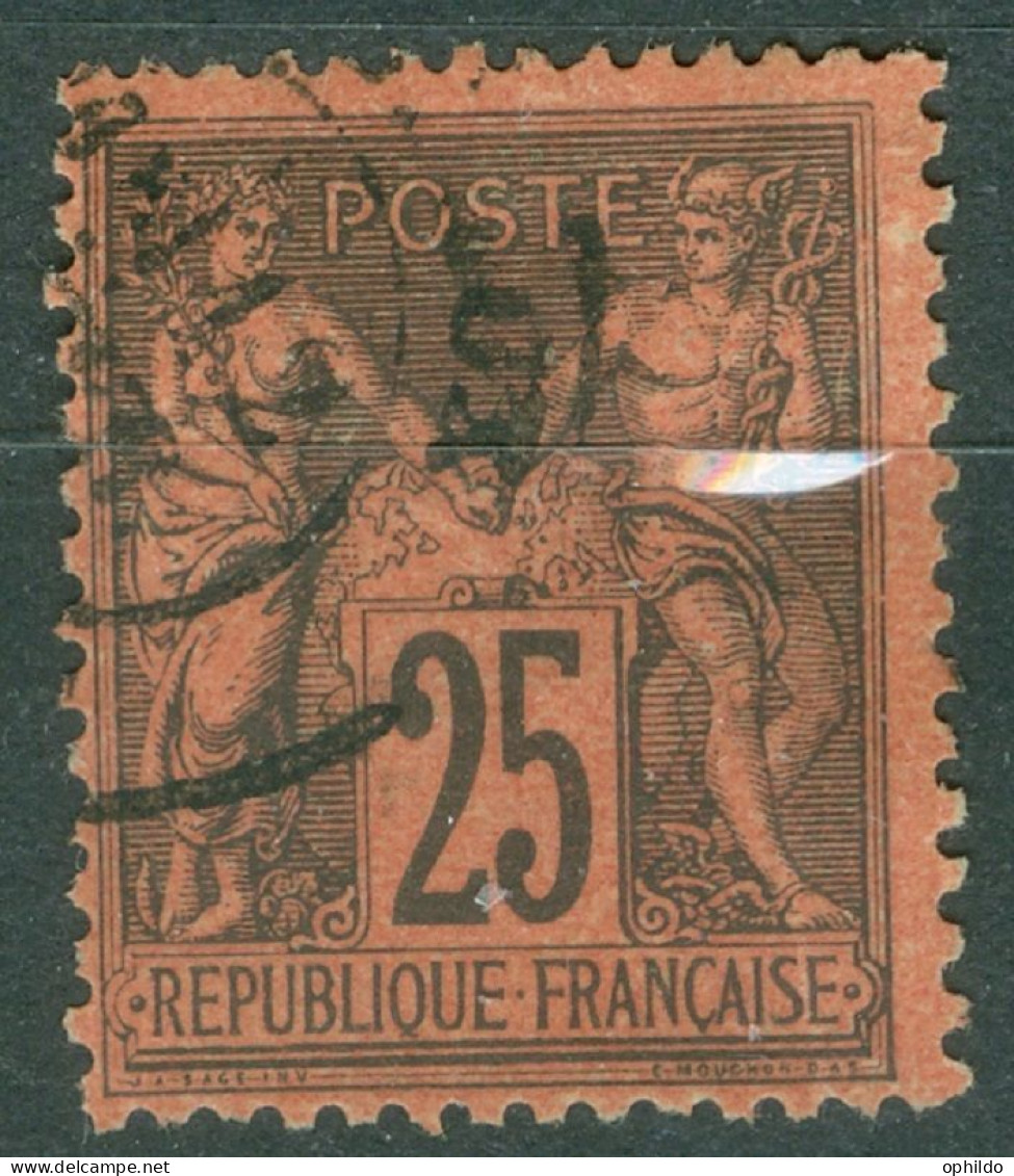 France  91  Ob  TB    - 1876-1898 Sage (Type II)