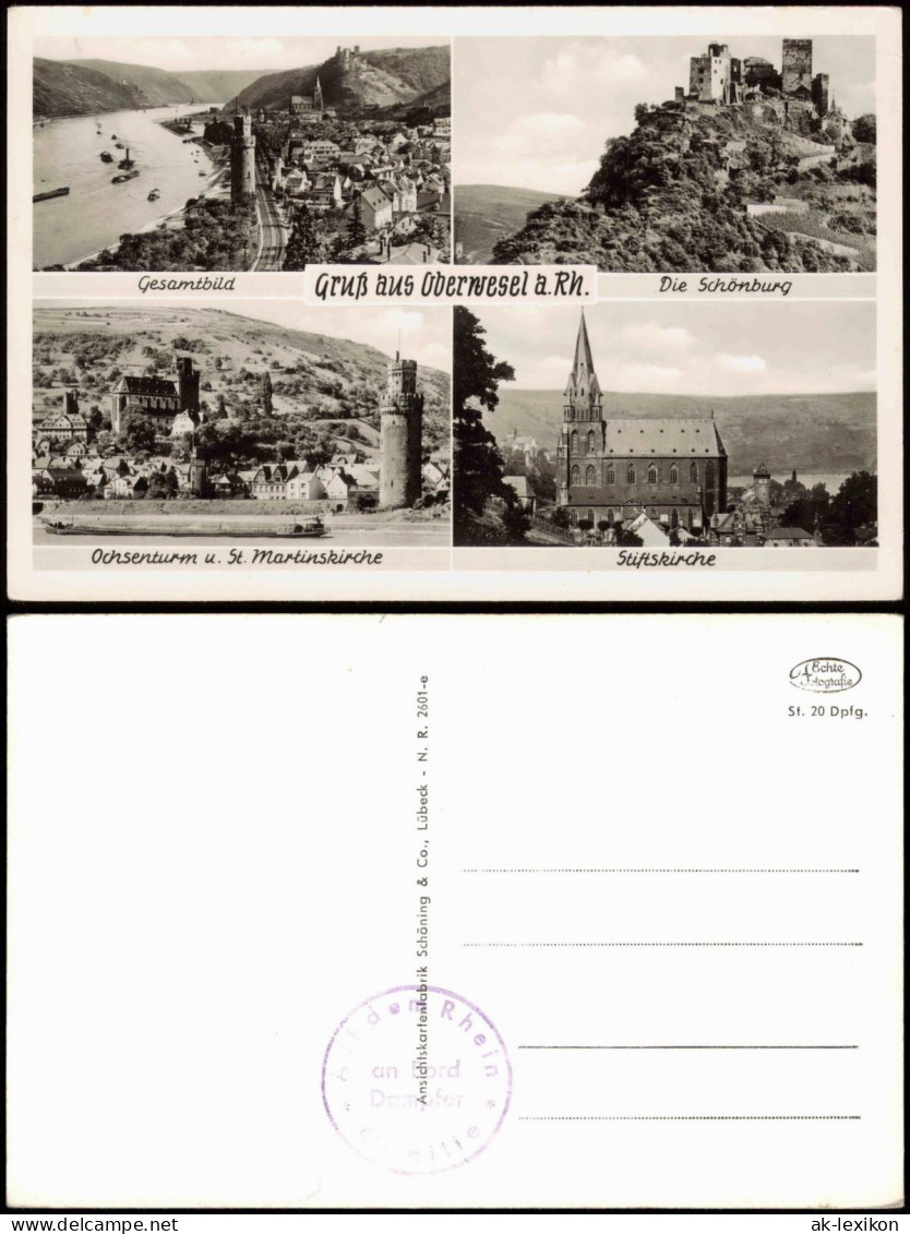 Oberwesel Mehrbild-AK Mit Schönburg, Stiftskirche, Ochsenturm 1960 - Oberwesel