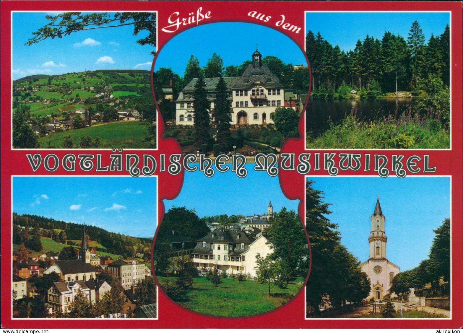 .Sachsen Vogtland: Aschberg, Rathaus, Muldenquellgebiet,   Museum, Kirche 1995 - Klingenthal