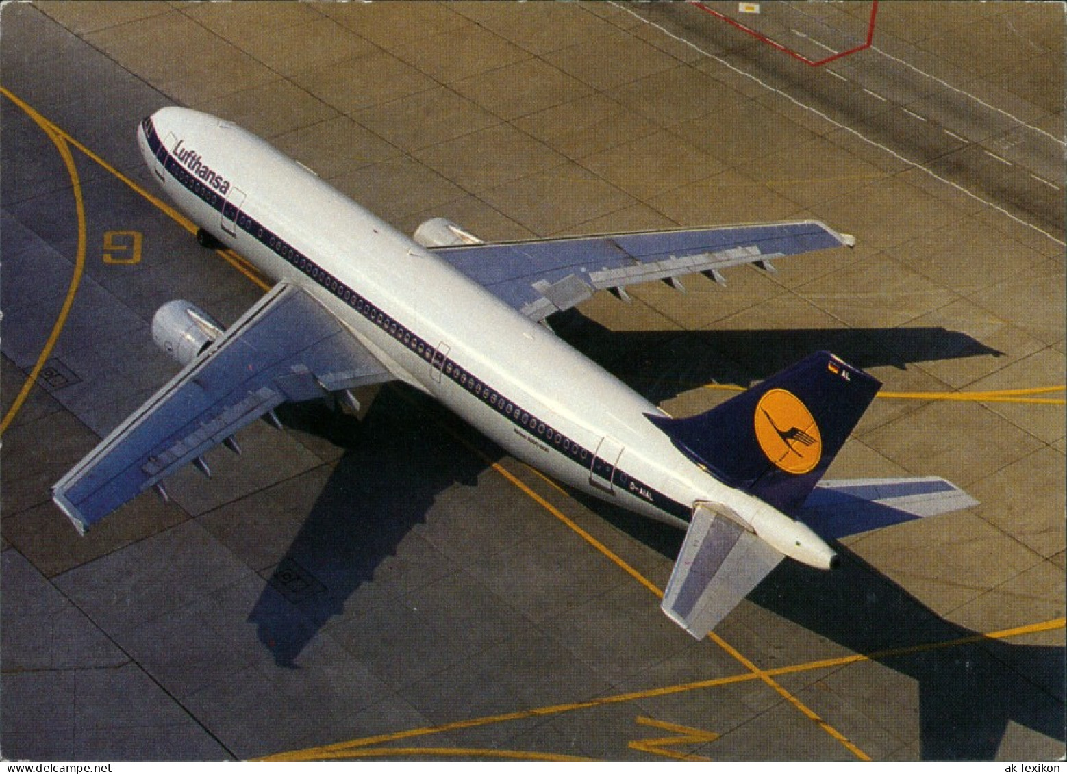 Ansichtskarte  Flugwesen - Flugzeuge Lufthansa Auf Der Startbahn 1988 - 1946-....: Era Moderna