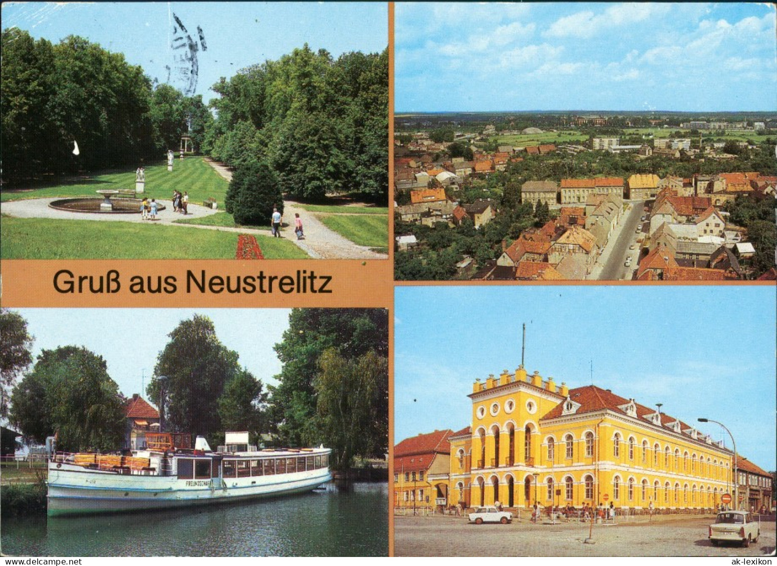 Neustrelitz MS "Freundschaft" An Der Anlegestelle, Rathaus 1988 - Neustrelitz