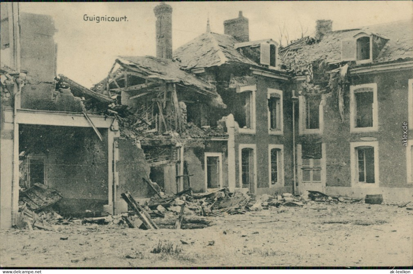 CPA Guignicourt Ansichten Erster Weltkrieg - Zerstörtes Haus 1916 - Other Municipalities