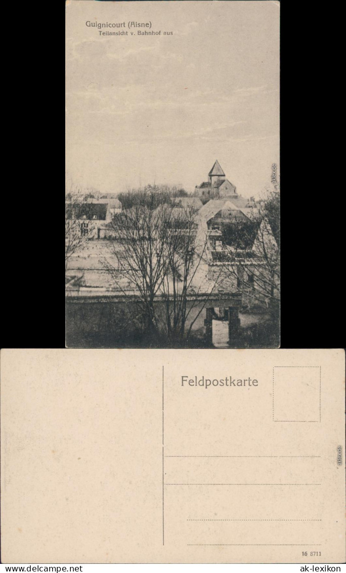 Ansichtskarte Guignicourt Teilansicht Vom Bahnhof 1916  - Other Municipalities