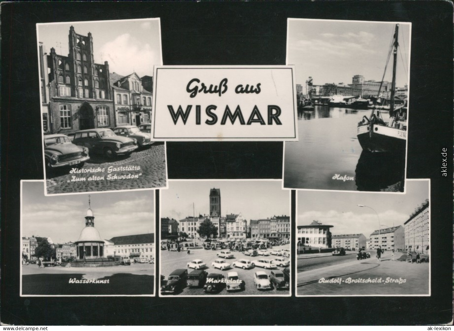 Wismar Wasserkunst, Hafen, Marktplatz, Historische Gaststätte Schweden 1967 - Wismar