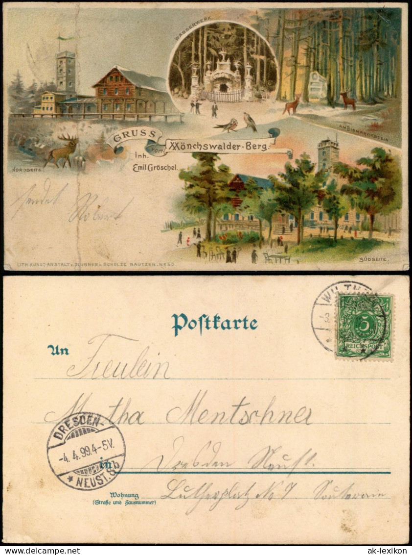 Litho AK Wilthen (Sachsen) Mönchswalder Berg Mehrbild Oberlausitz 1899 - Wilthen