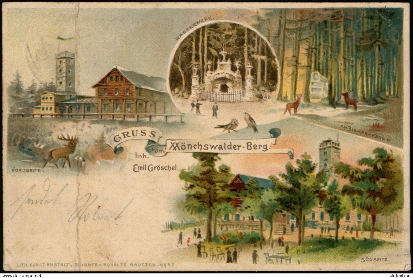 Litho AK Wilthen (Sachsen) Mönchswalder Berg Mehrbild Oberlausitz 1899 - Wilthen