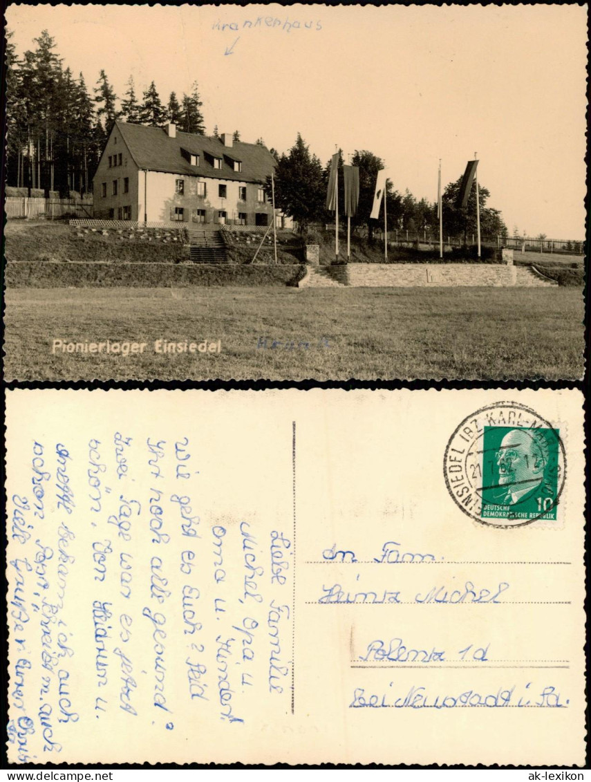 Foto Einsiedel-Chemnitz Pionierlager - Fahnen 1962 Privatfoto - Chemnitz