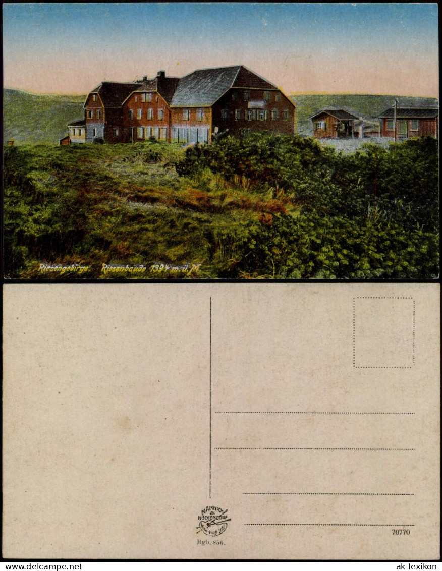 Postcard Krummhübel Karpacz Riesenbaude 1913 - Schlesien
