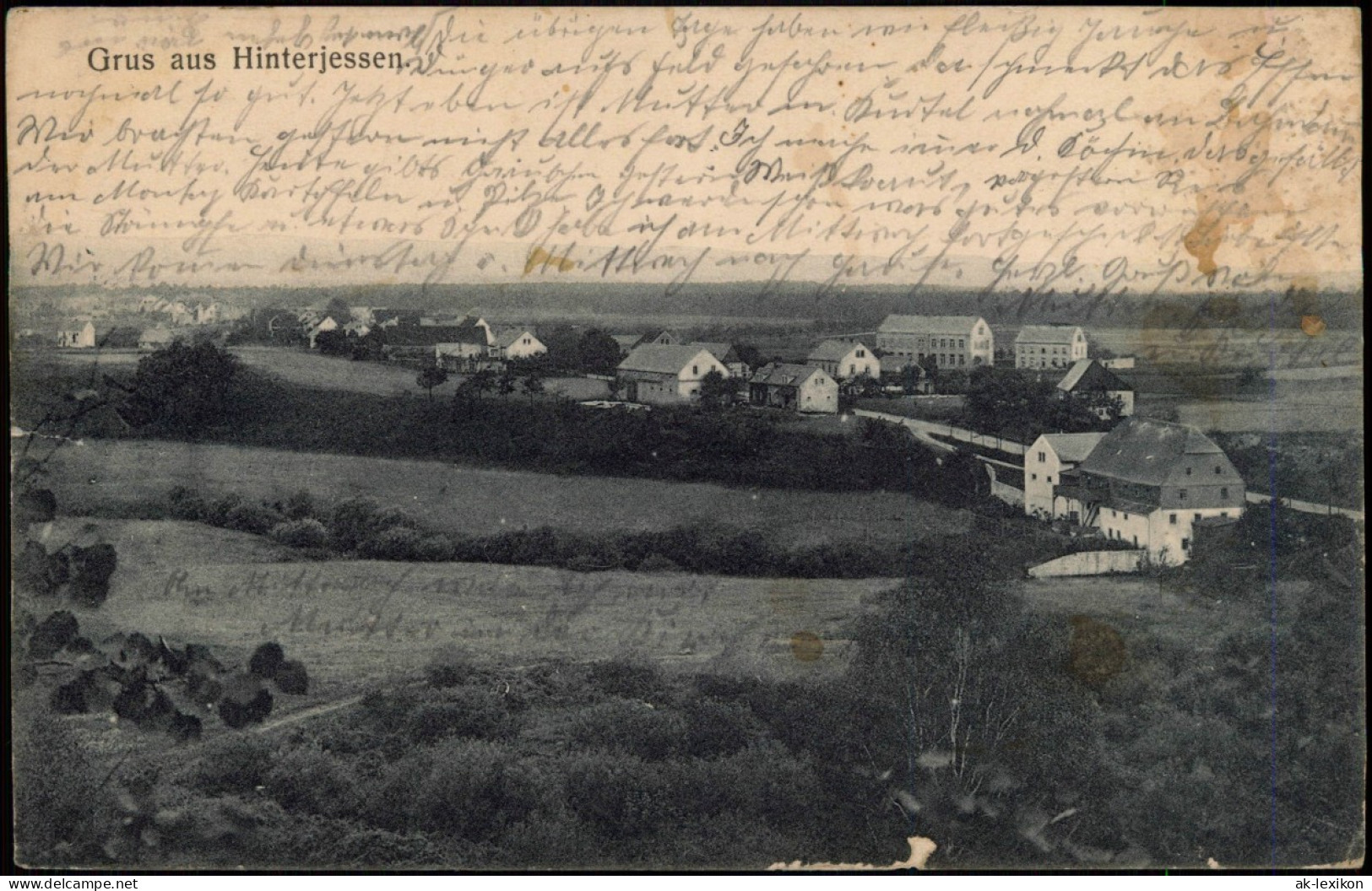 Ansichtskarte Hinterjessen-Pirna Stadtpartie 1914 - Pirna