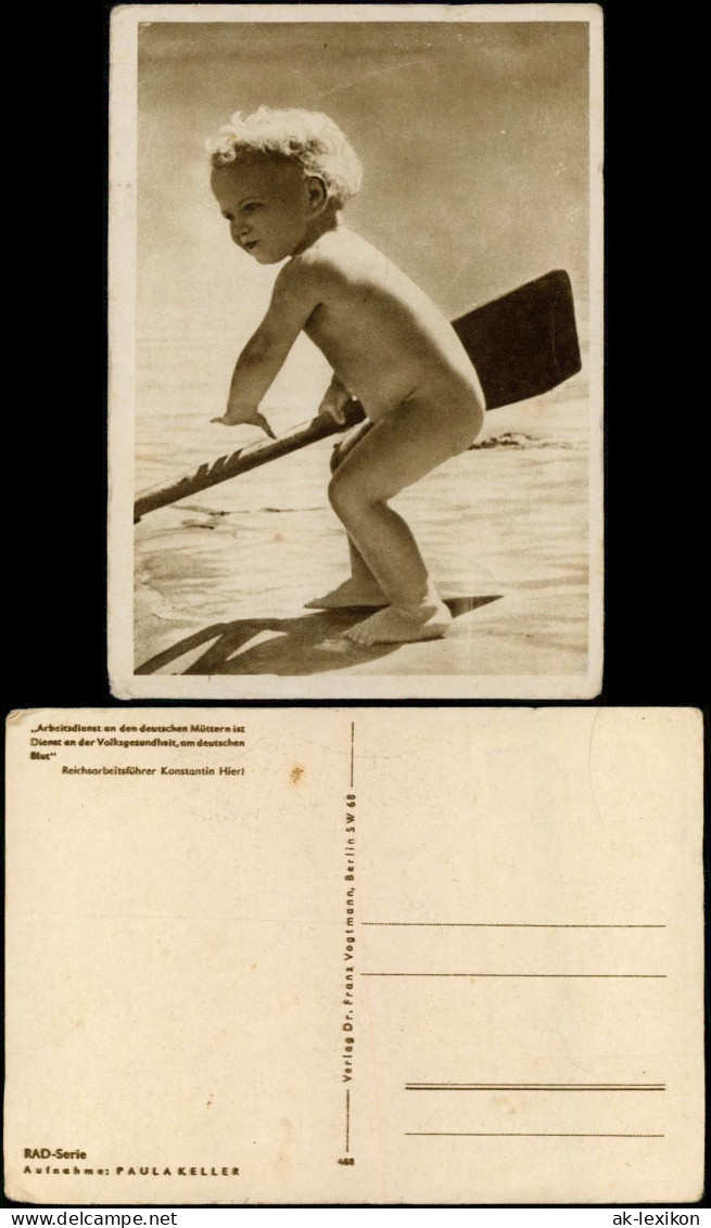 Menschen/Soziales Leben - Kinder Junge Am Strand Mit Paddel 1939 - Retratos