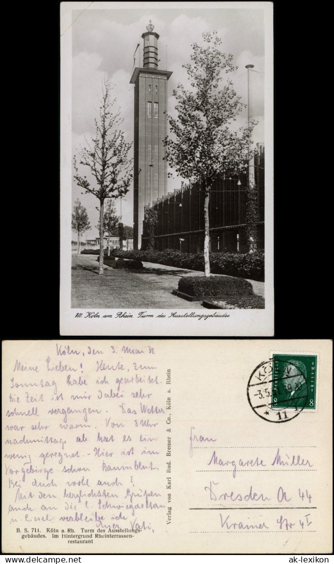 Ansichtskarte Deutz-Köln Düx Turm Des Ausstellungsgebäudes. 1931 - Koeln