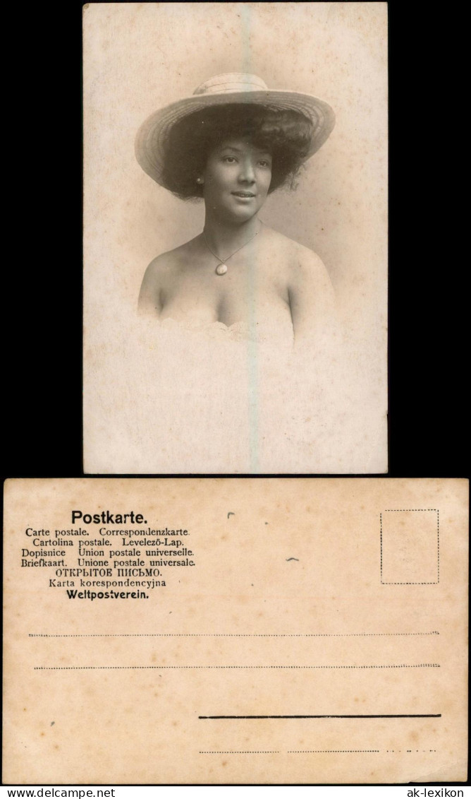 Ansichtskarte  Erotik Schöne Exotische Frau - Porträt 1912 - Personaggi