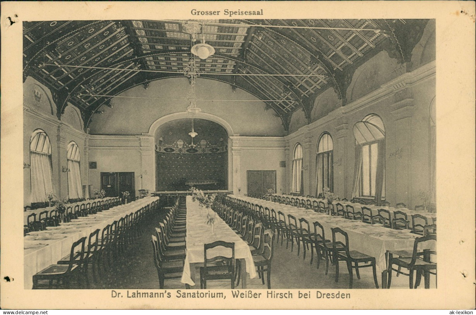 Weißer Hirsch-Dresden Dr. Lahmann's Sanatorium - Großer Speisesaal 1915 - Dresden