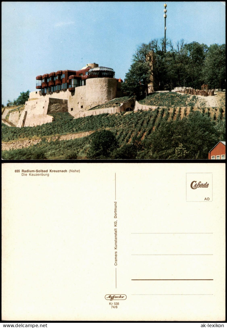 Ansichtskarte Bad Kreuznach Kauzenburg (Hotel & Restaurant), Weinberge 1974 - Bad Kreuznach