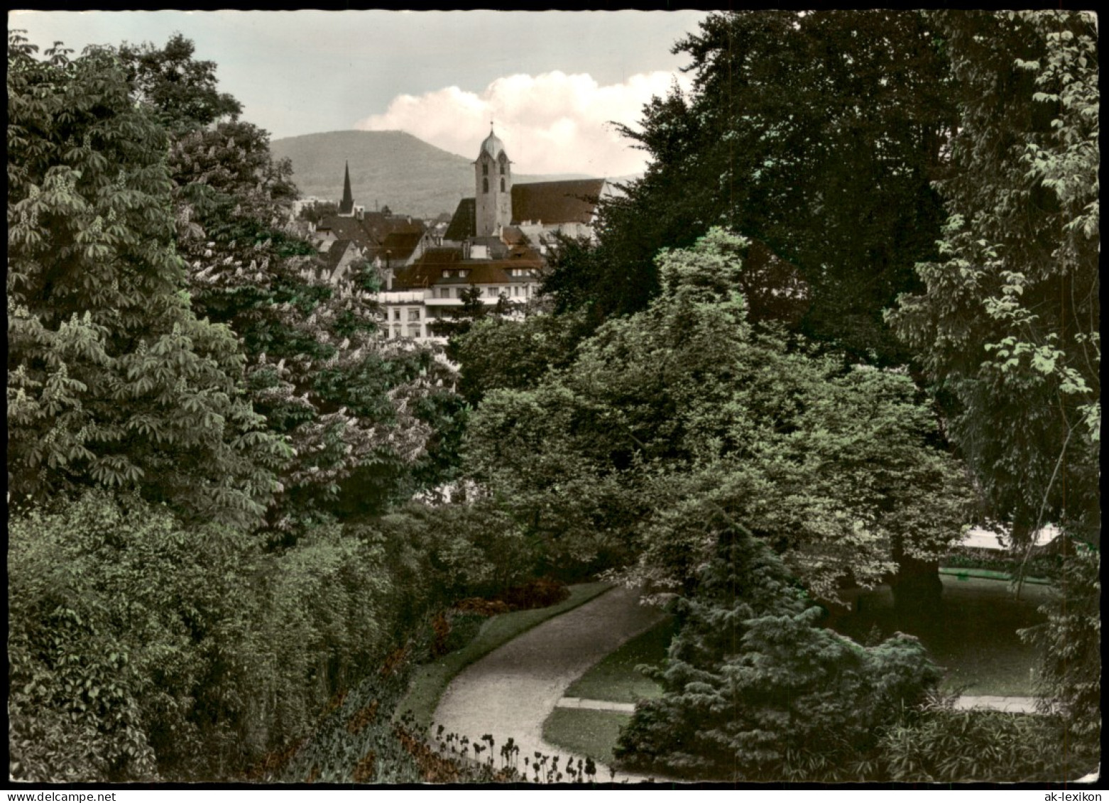 Rheinfelden (Baden) Blick Auf Stadtgarten Und Rheinfelden Schweiz 1955 - Rheinfelden
