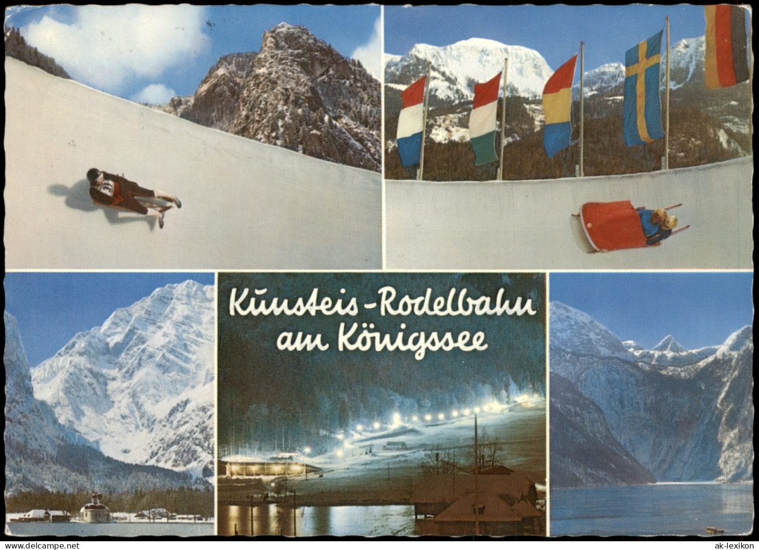 Berchtesgaden Kunsteis-Rodelbahn Am Königssee Mehrbildkarte 1972 - Berchtesgaden