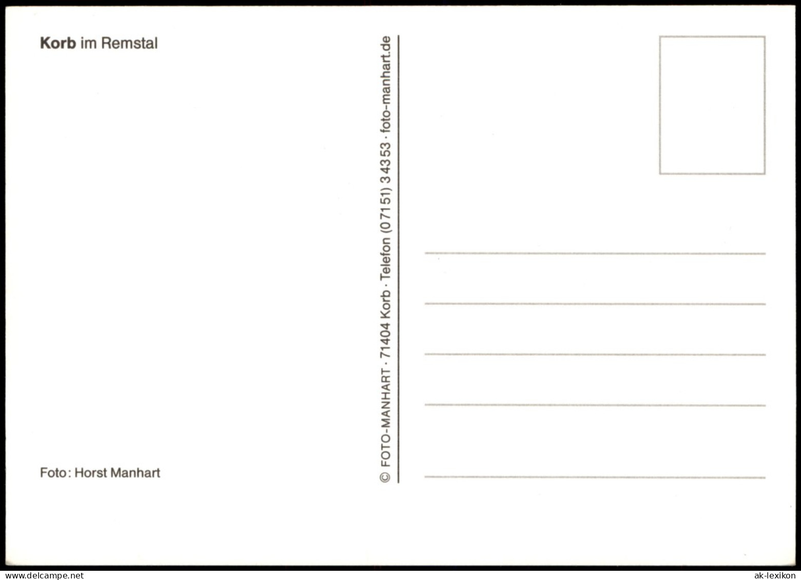 Ansichtskarte  Korb (Remstal) Teilansicht Totale 1990 - Sin Clasificación