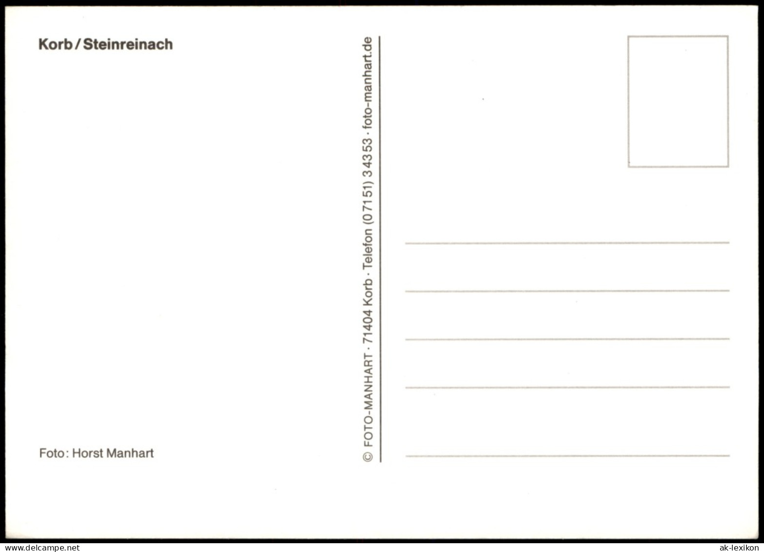 Ansichtskarte  Totalansicht Von Korb Steinreinach 1990 - Non Classés