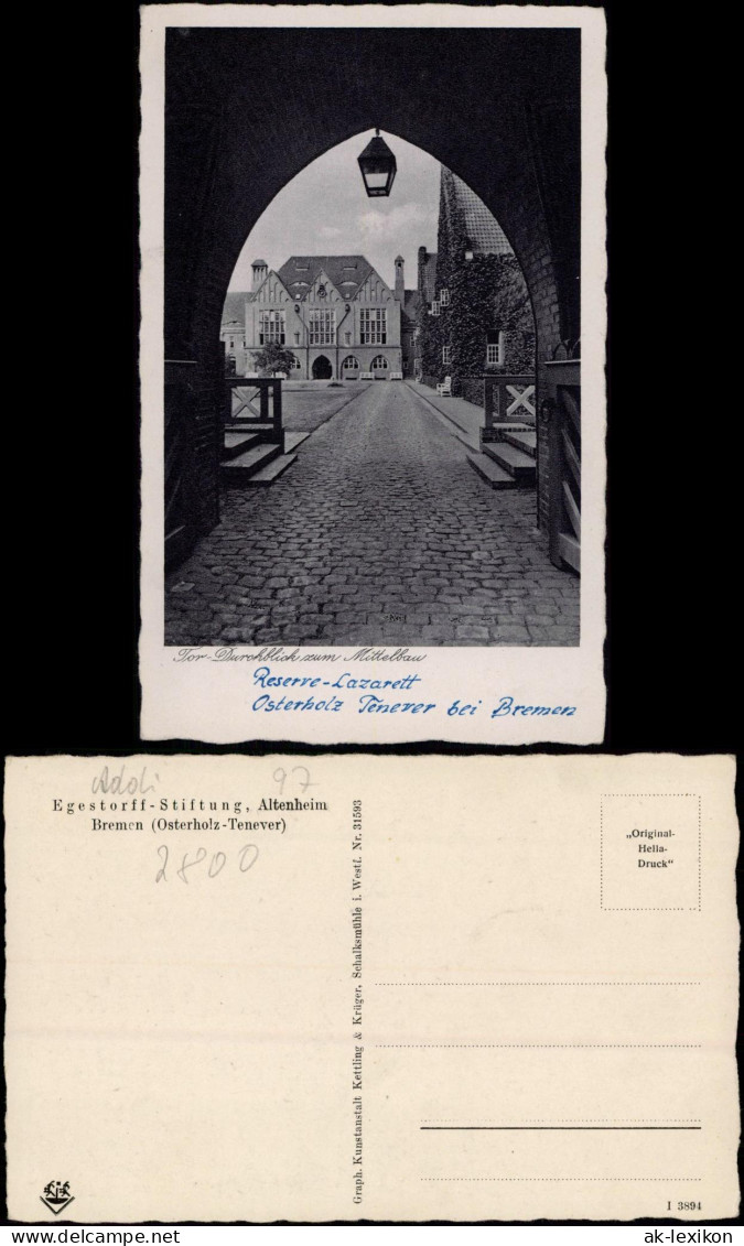 Osterholz-Bremen Reserve-Lazarett Tenever Egestorff-Stiftung, Altenheim 1943 - Bremen