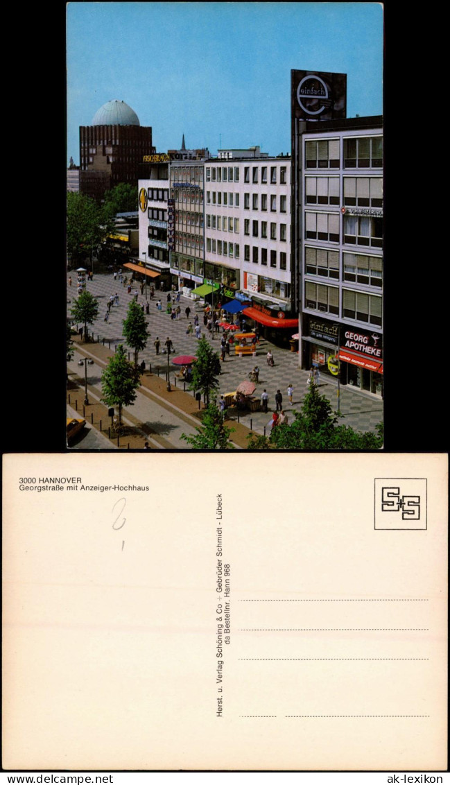 Ansichtskarte Hannover Georgstraße Mit Anzeiger-Hochhaus 1979 - Hannover
