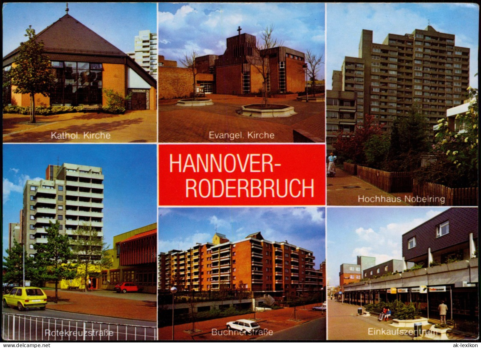 Groß-Buchholz-Hannover Buchnerstraße Hochhaus Nobelring Einkaufszentrum 1981 - Hannover