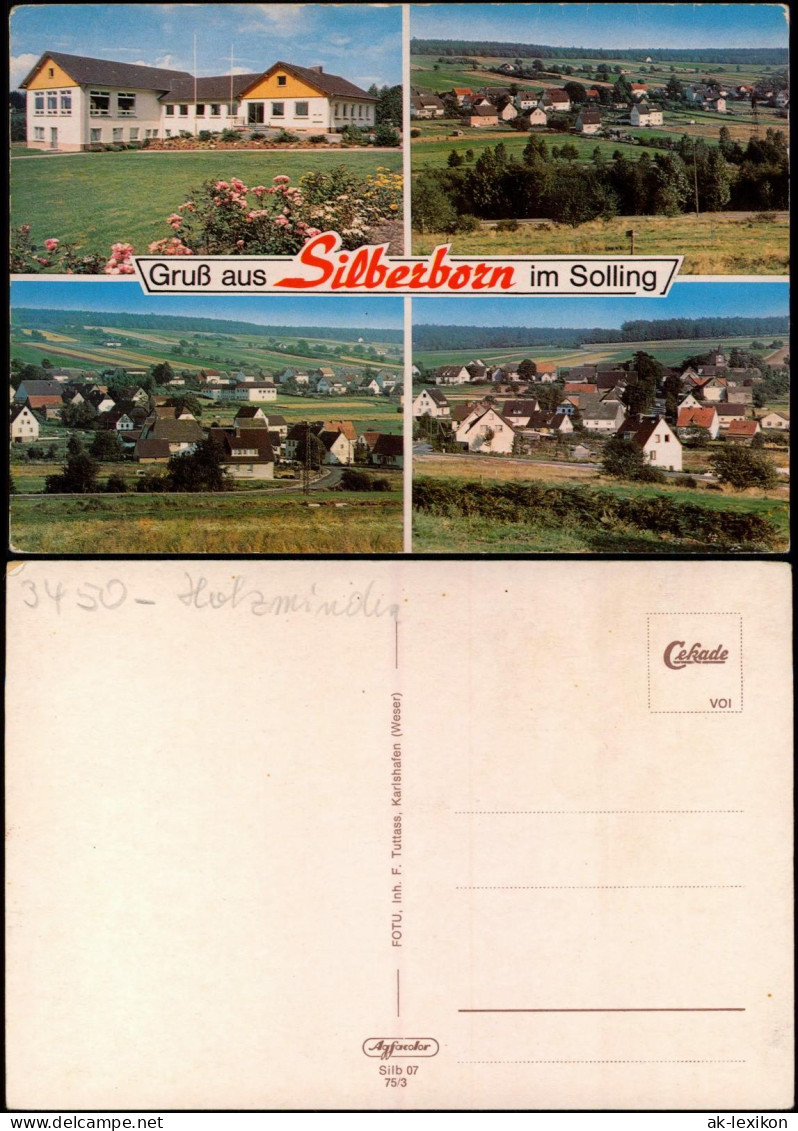 Ansichtskarte Silberborn-Holzminden 4 Bild Stadtansichten 1975 - Holzminden