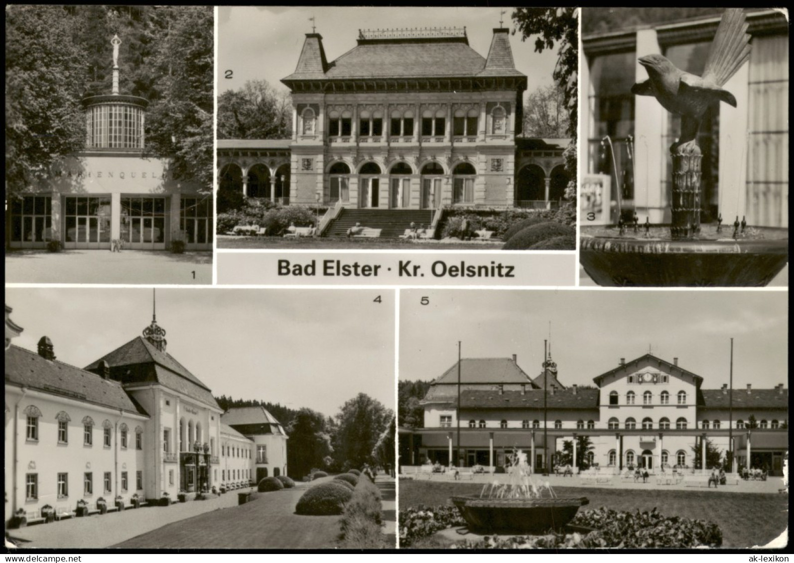 Ansichtskarte Bad Elster Marienquelle, Kurhaus, Badehaus 1984 - Bad Elster