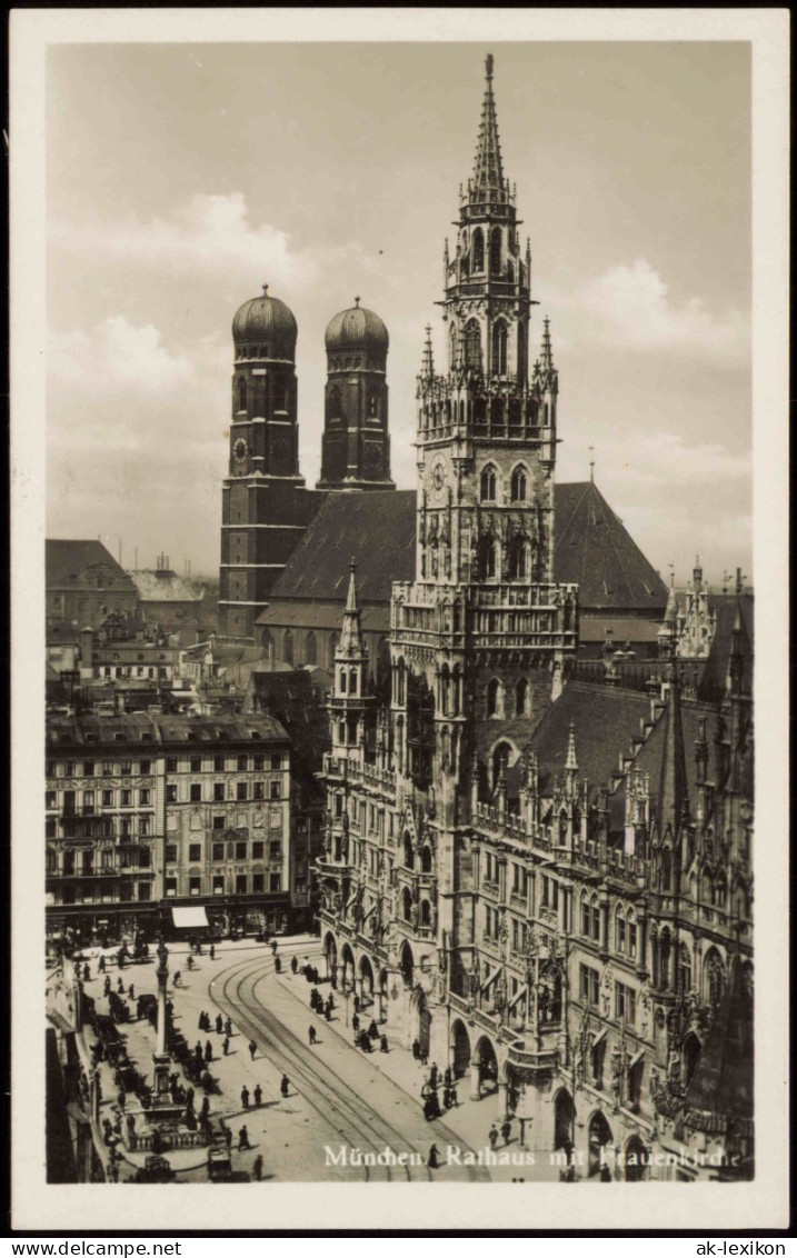 Ansichtskarte München Rathaus Mit Frauenkirche 1950 - Muenchen