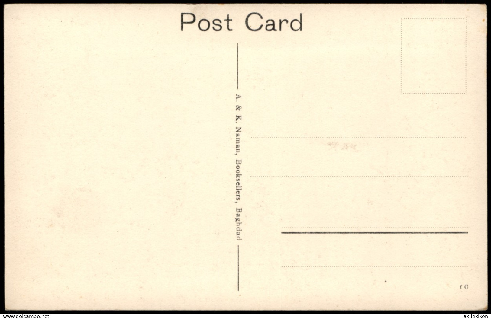 Postcard Irak Allgemein A Daily Routine Iraq Tiere Oase 1922 - Irak