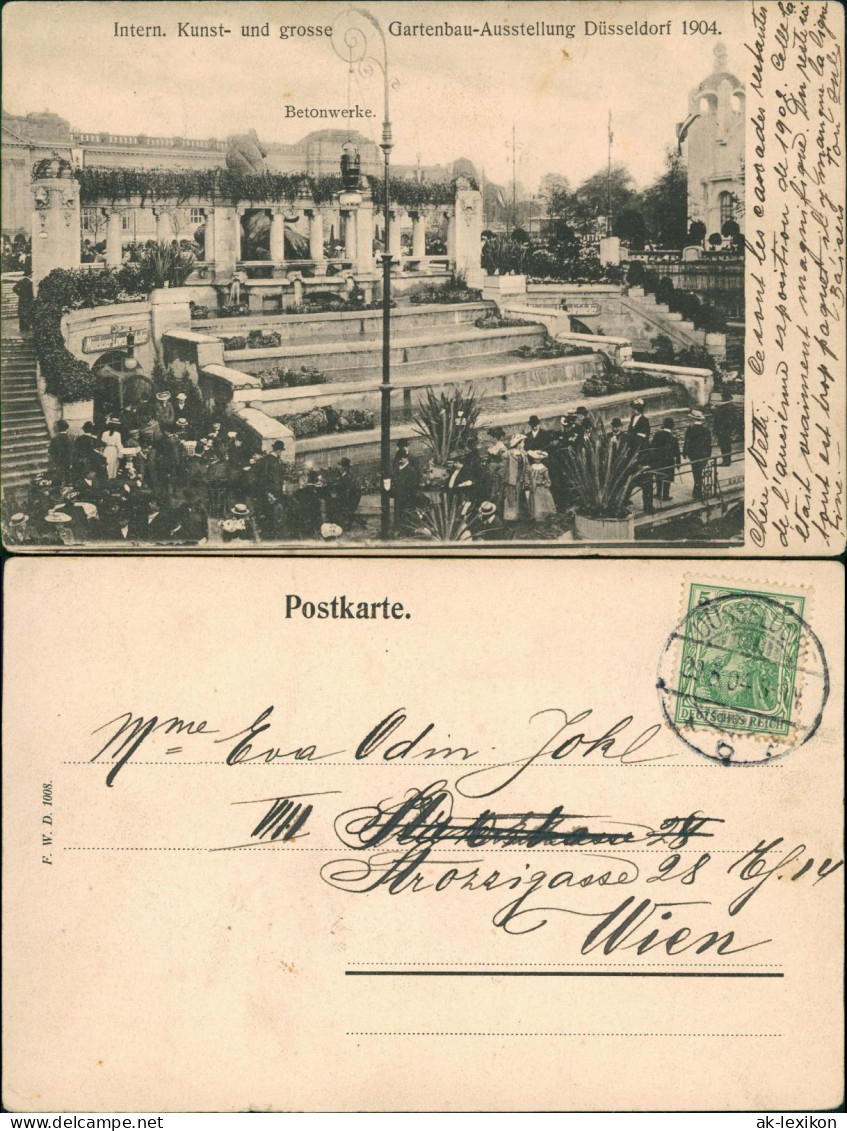 Ansichtskarte Düsseldorf Kunst- Und Gartenbau-Ausstellung Betonwerke 1904 - Düsseldorf