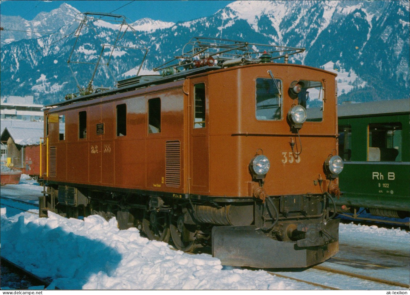 Verkehr Eisenbahn & Zug-Lokomotive Ge 4/6 355 Im Bahnhof Landquart 1980 - Trenes