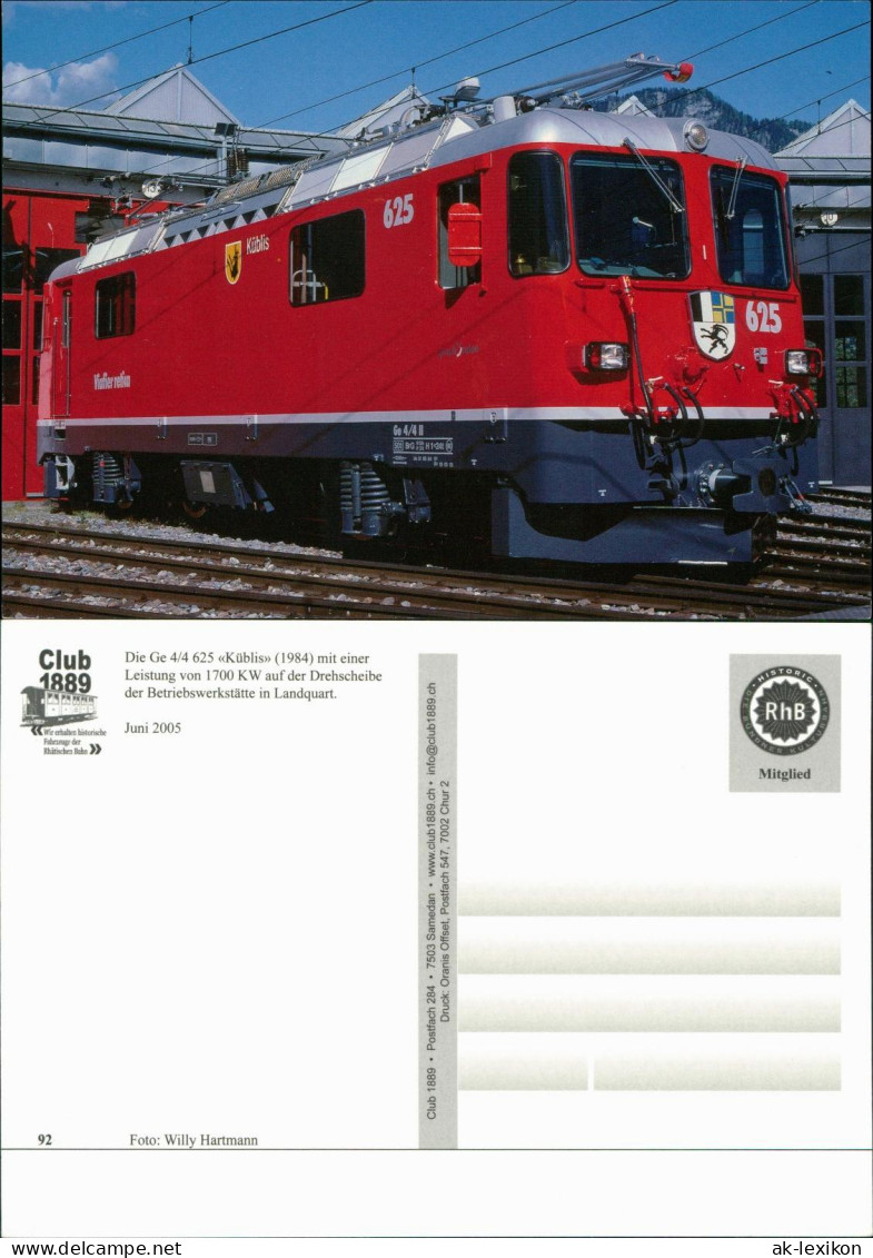 Verkehr Eisenbahn & Zug-Lokomotive «Küblis» Drehscheibe Landquart 1984 - Trenes