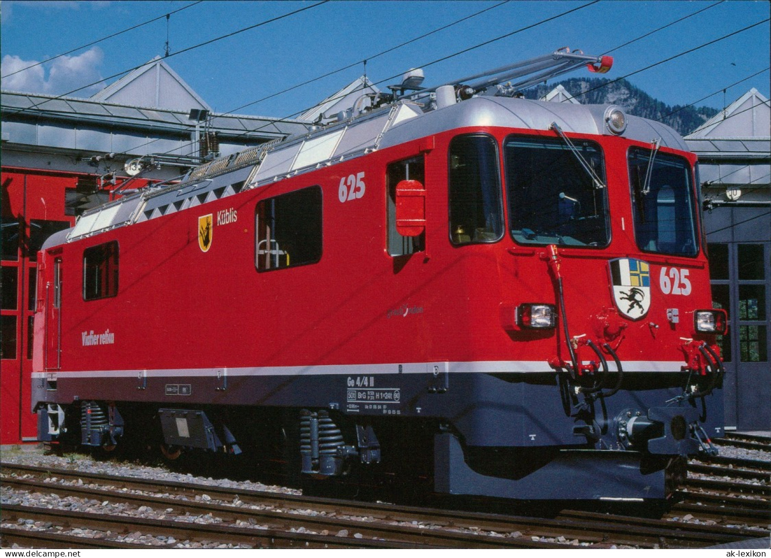 Verkehr Eisenbahn & Zug-Lokomotive «Küblis» Drehscheibe Landquart 1984 - Trains